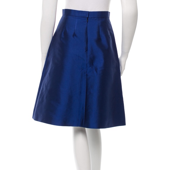 Barbara Tfank cobalt A-line midi skirt - Picture 3 of 3